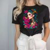 T-Shirt Women Black Rose 3