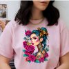 T-Shirt Women Pink Rose 2