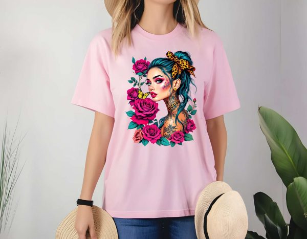 T-Shirt Women Pink Rose