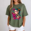 T-Shirt Women Green Rose 4