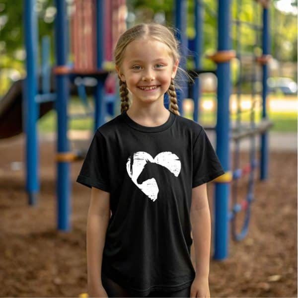 T-Shirt mit Pferdemotiv | Herz